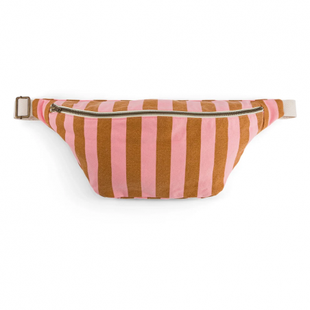Sac banane | Rayures strawberry/caramel - Rose in April Sac banane | Rayures strawberry/caramel - Rose in April