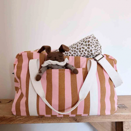 Sac Raphael | Rayures strawberry/caramel - Rose in April Sac Raphael | Rayures strawberry/caramel - Rose in April