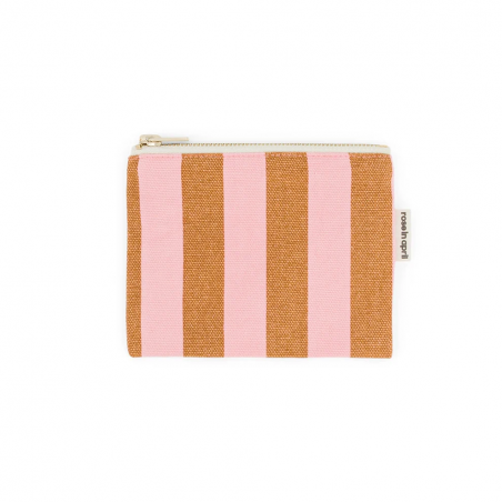 Porte monnaie | Rayures strawberry/caramel - Rose in April Porte monnaie | Rayures strawberry/caramel - Rose in April
