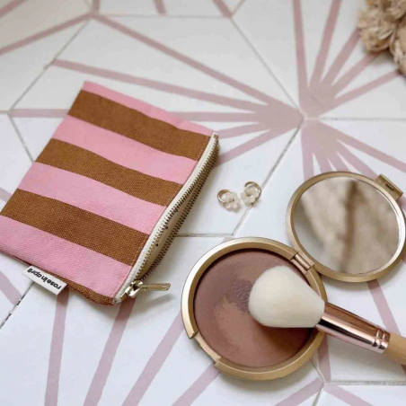 Porte monnaie | Rayures strawberry/caramel - Rose in April Porte monnaie | Rayures strawberry/caramel - Rose in April
