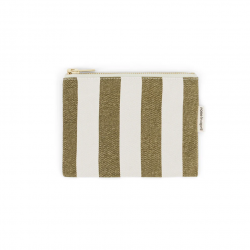 Porte monnaie | Rayures olive/greige