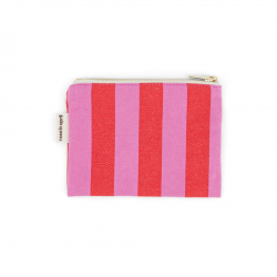 Porte monnaie | Rayures orchid/rouge