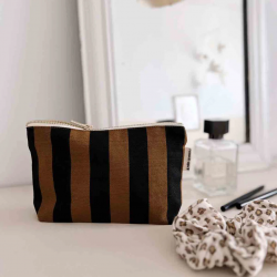 Pochette sofia | Rayures Cumin/noir