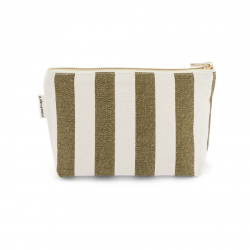 Pochette sofia | Rayures olive/greige