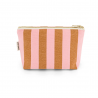 Pochette sofia | Rayures Strawberry/caramel - Rose in April