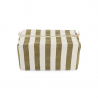 Trousse Vic | Rayures olive/greige - Rose in April