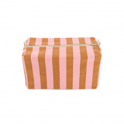 Trousse Vic | Rayures strawberry/caramel