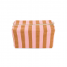 Trousse Vic | Rayures strawberry/caramel - Rose in April