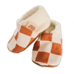 Chaussons été | Damier caramel