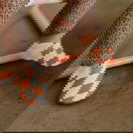 Chaussons été | Damier caramel Chaussons été | Damier caramel