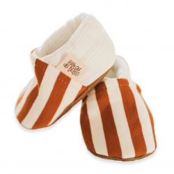 Chaussons été | Rayés camel