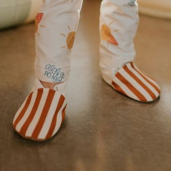 Chaussons été | Rayés camel