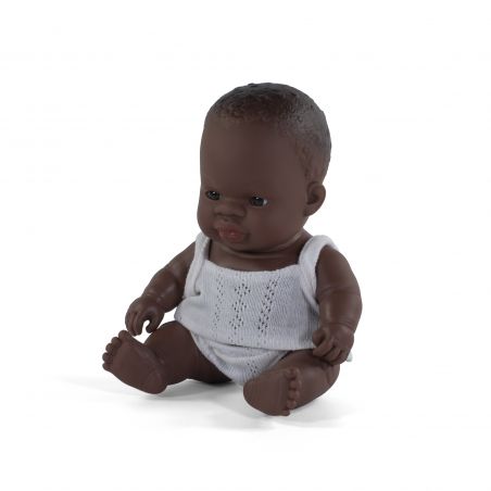 Mini poupée Africaine garçon - Miniland Mini poupée Africaine garçon - Miniland