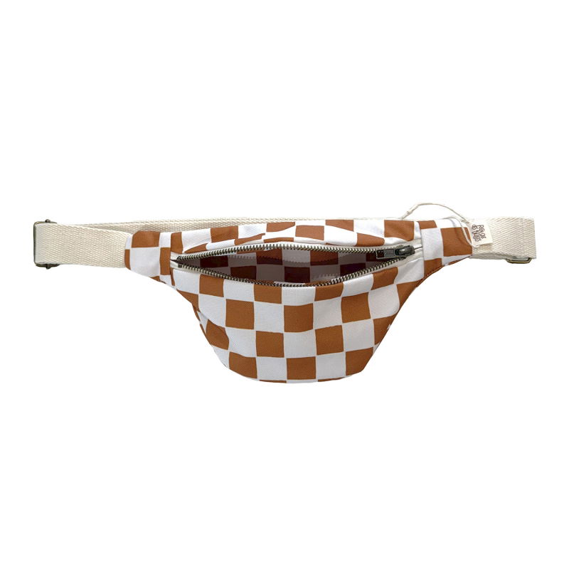 Sac banane enfant | Damier camel