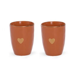 2 Gobelets Coeur | Ocre