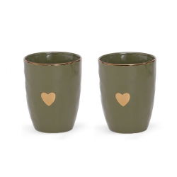 2 Gobelets Coeur | Kaki