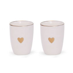 2 Gobelets Coeur | Blanc