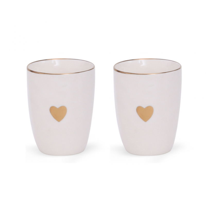 2 Gobelets Coeur | Blanc