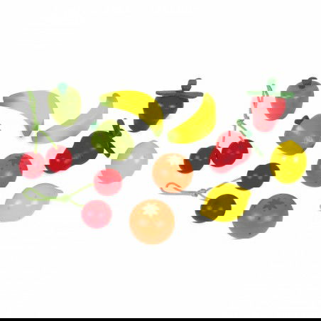 12 fruits en bois pour jouer au marchand 12 fruits en bois pour jouer au marchand
