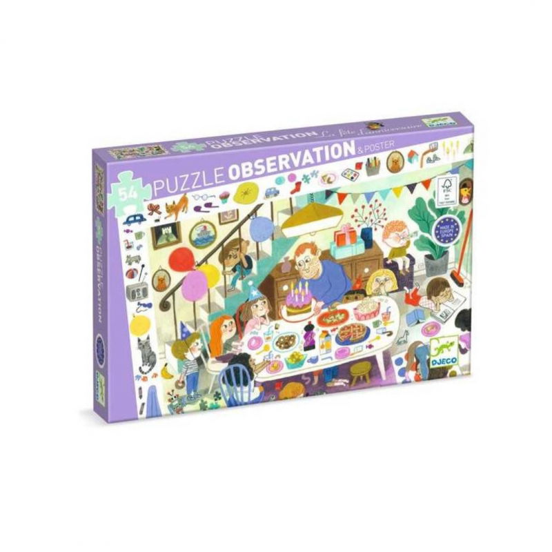 Puzzle d'observation fête d'anniversaire - 54 pièces