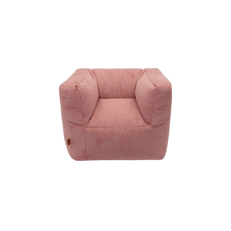Fauteuil enfant velours | Rose