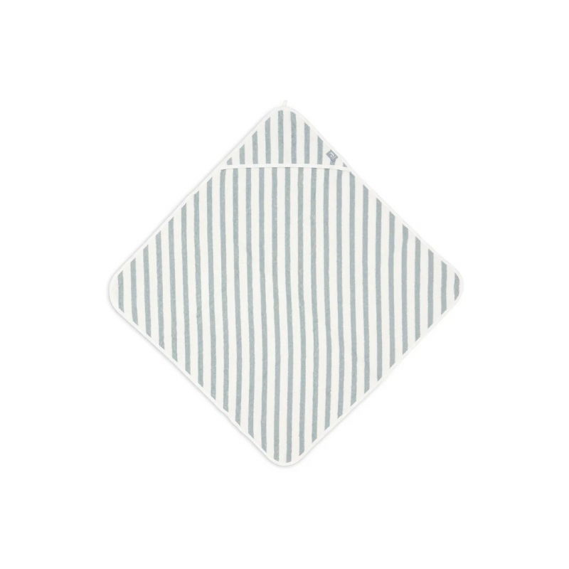 Cape de bain éponge 75x75cm | Rayé bleu - Jollein