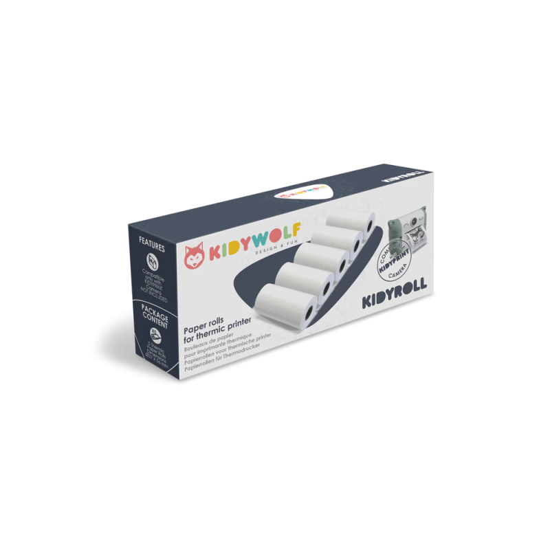 5 rouleaux de papier Appareil à photo kidyprint