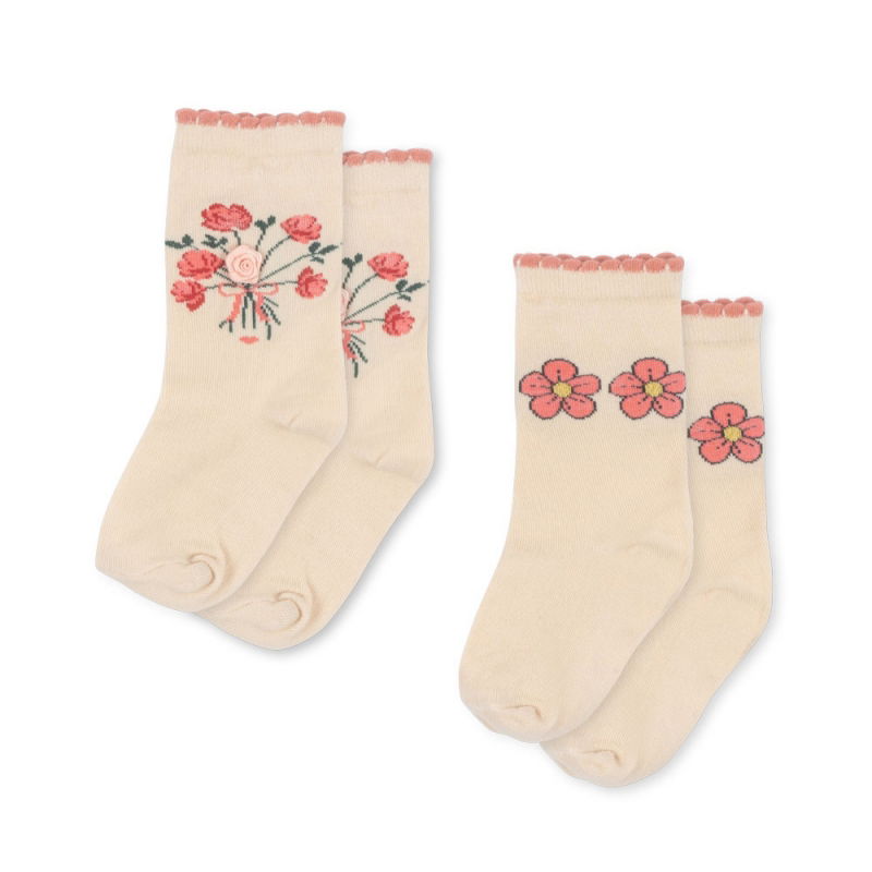 Lot de 2 paires de chaussettes | Rose mix - Konges Slojd