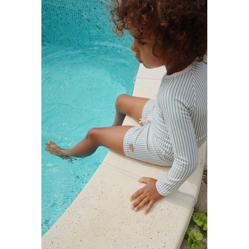 Short de bain Aster | Tea stripe