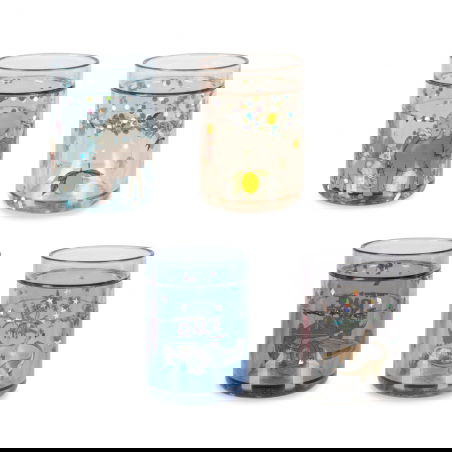 Lot de 4 verres à paillettes | Bleu Mix - Konges Slojd Lot de 4 verres à paillettes | Bleu Mix - Konges Slojd