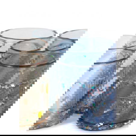 Lot de 4 verres à paillettes | Bleu Mix - Konges Slojd Lot de 4 verres à paillettes | Bleu Mix - Konges Slojd
