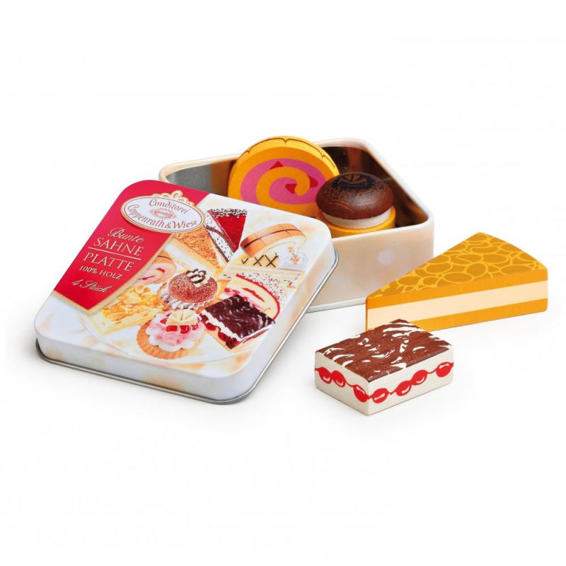 Boite de pâtisseries en bois