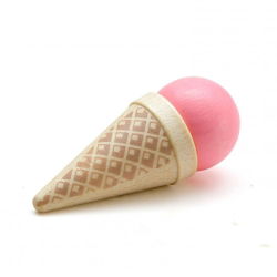 Glace rose en bois