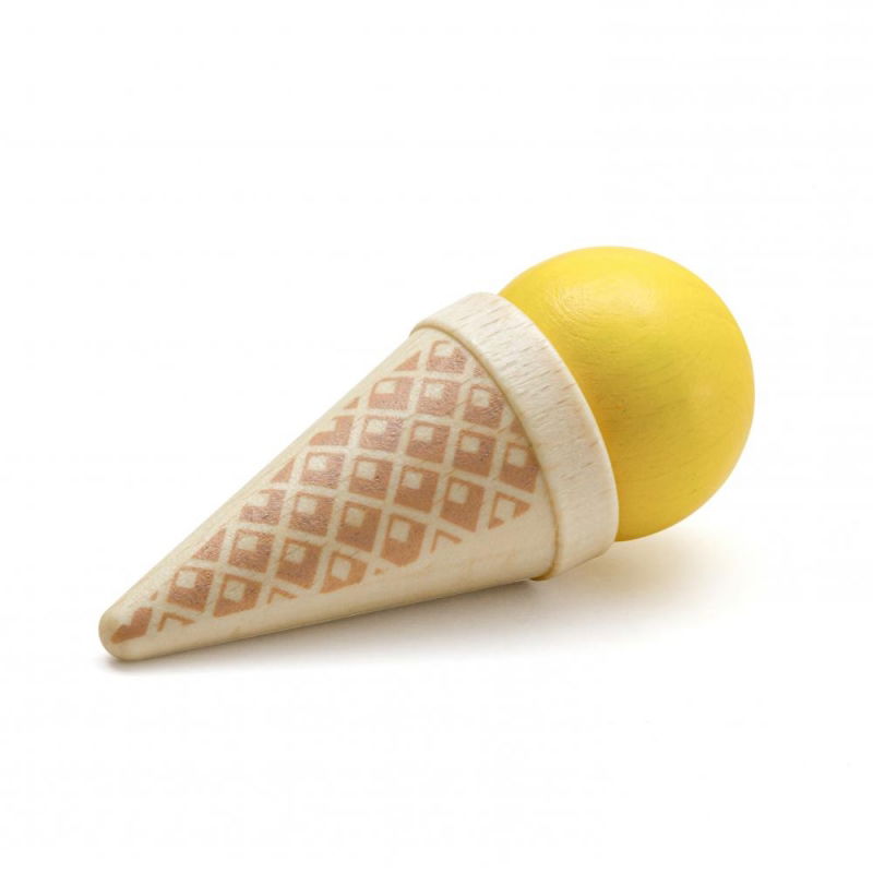 Glace jaune en bois