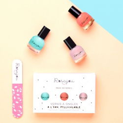 Coffret 3 vernis  et lime | Ballerine x Lagon x Corail