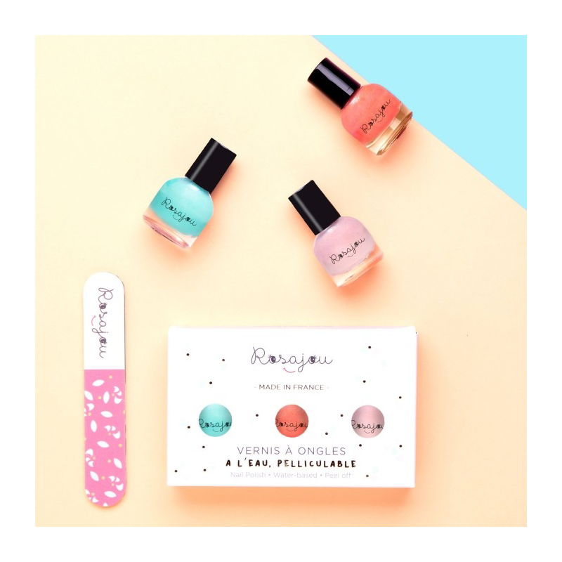 Coffret 3 vernis  et lime | Ballerine x Lagon x Corail