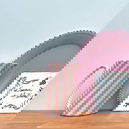 Pichet rayure GM | Rose - Opjet