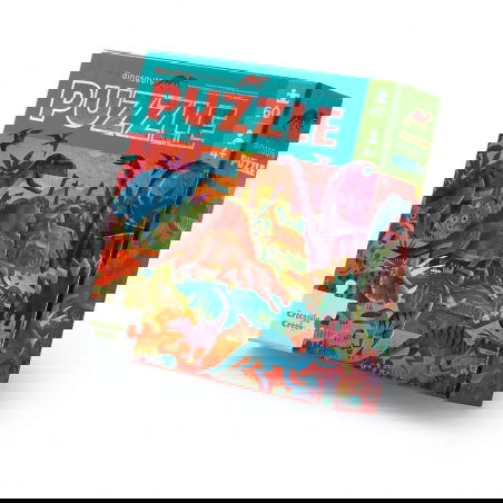 Puzzle holographique 60 pièces | Dinosaures - Crocodile Creek