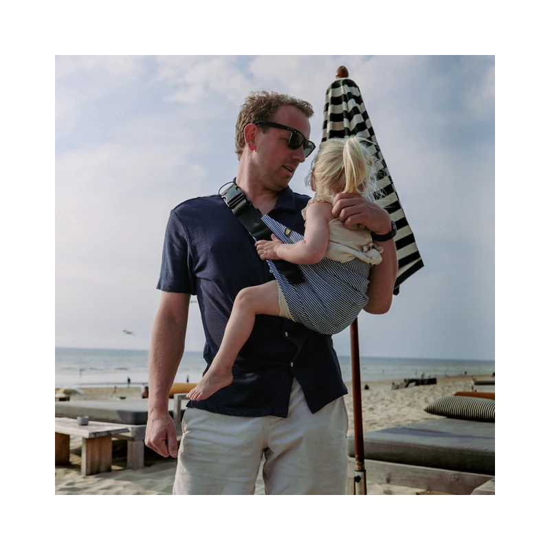 Porte-bébé | Rayures Indigo