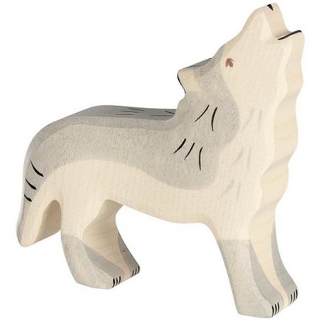 Loup hurlant en bois - Holztiger Loup hurlant en bois - Holztiger