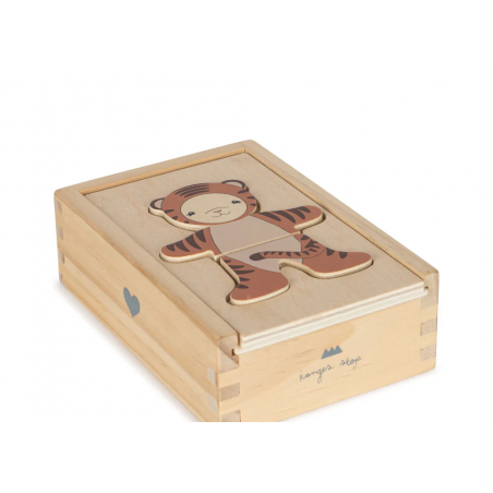 Puzzle en bois Habiller l'ours | Animals - Konges Slojd Puzzle en bois Habiller l'ours | Animals - Konges Slojd