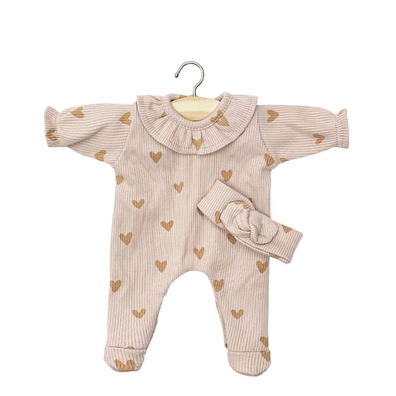 Babies - Dors bien Camille et son headband| Petits coeurs roses