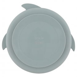 Assiette ventouse compartimentée en silicone | Mr Shark
