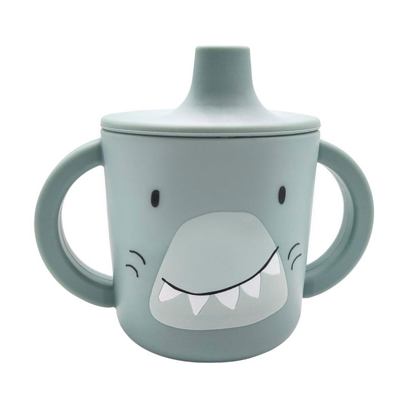 Tasse d'apprentissage en silicone | Mr. Shark - Trixie