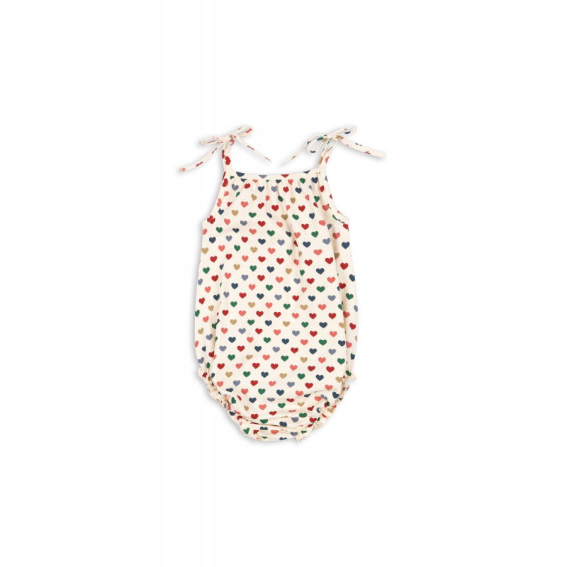 Barboteuse Strap | Coeurs colorés
