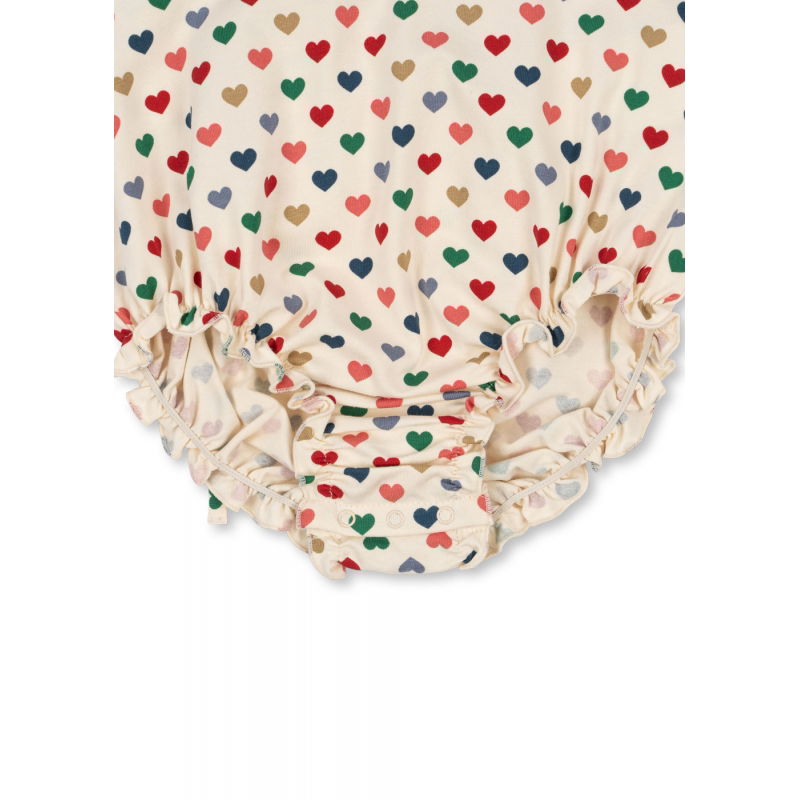 Barboteuse Strap | Coeurs colorés