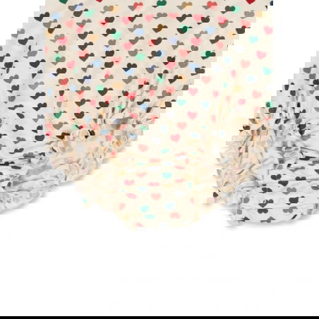 Barboteuse Strap | Coeurs colorés - Konges Slojd Barboteuse Strap | Coeurs colorés - Konges Slojd