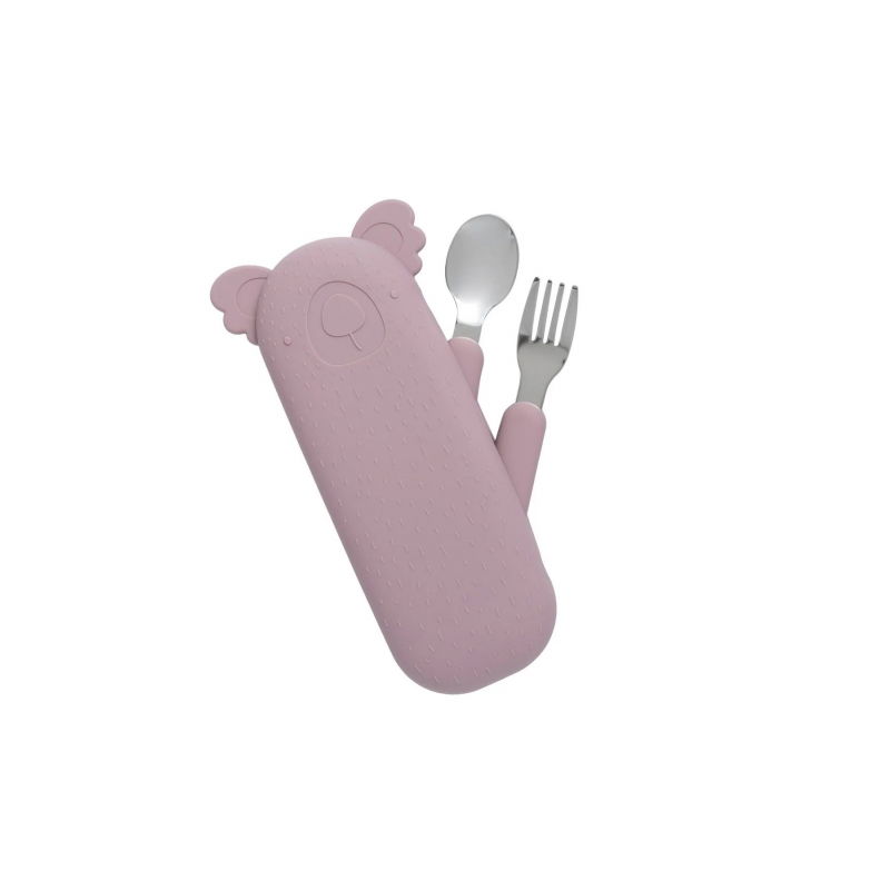 Ensemble de couverts Koala | Mauve - The cotton cloud