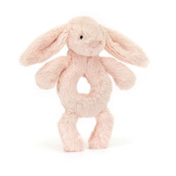 Doudou hochet | Lapin rose