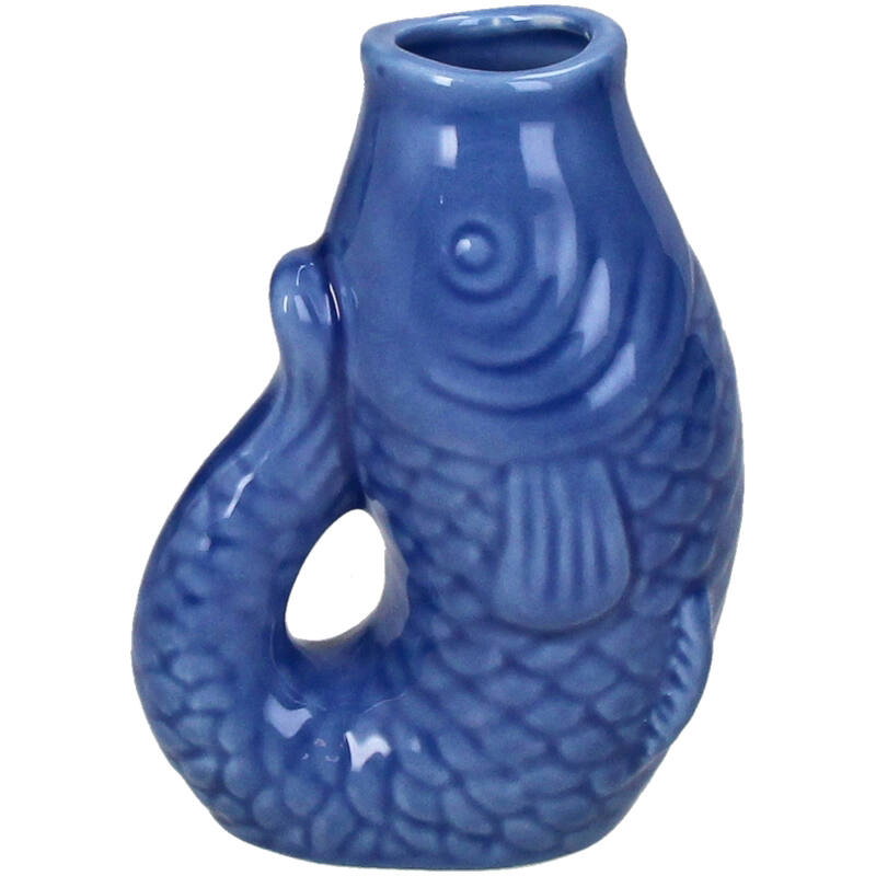 Vase céramique Poisson PM | Bleu